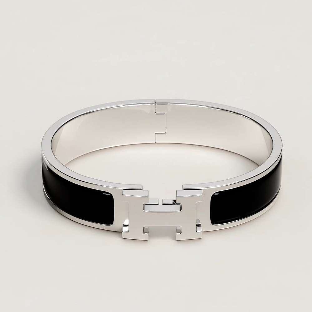 Hermes Black Bracelet-Clic H bracelet